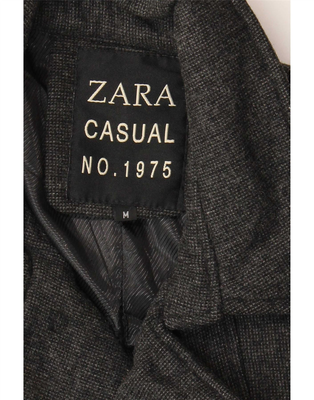 Zara Mens Pea Coat UK 38 Medium Grey