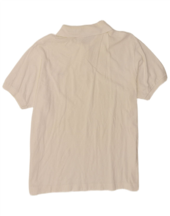 Lacoste Mens Polo Shirt Size 5 Large White Cotton