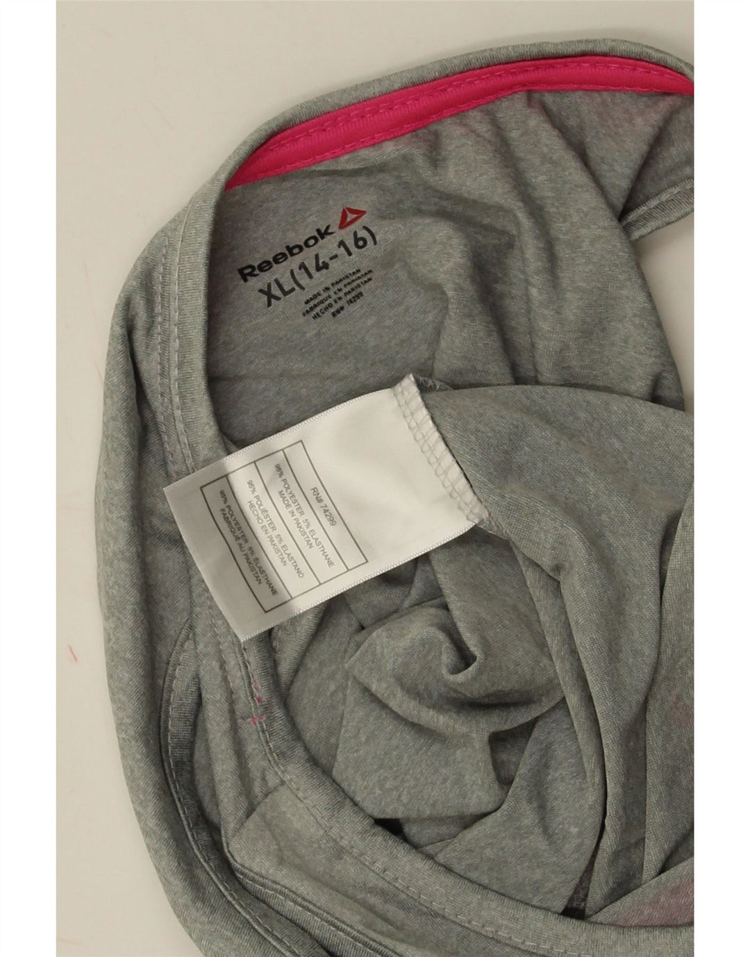 Reebok Girls Graphic Sleeveless Playsuit 14-15 Years XL Grey Polyester