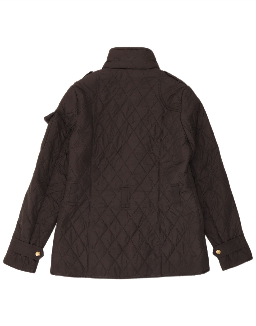 Barbour Womens Military Quilted Jacket UK 10 Small Black Polyester