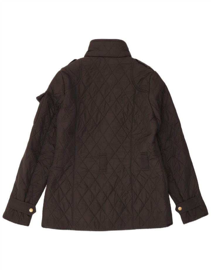 Barbour Womens Military Quilted Jacket UK 10 Small Black Polyester
