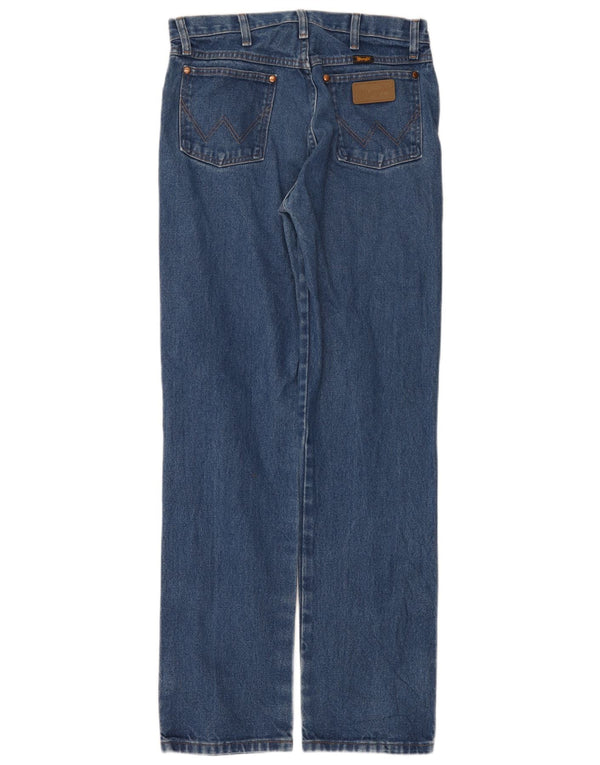 Wrangler Mens Straight Jeans W32 L34 Blue Cotton