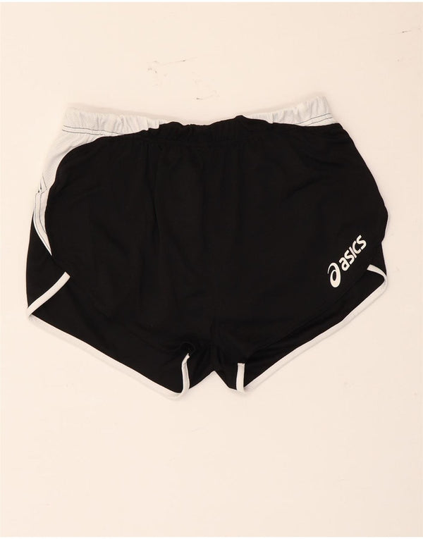 Asics Womens Sport Shorts UK 14 Medium  Black Colourblock Polyester Sports