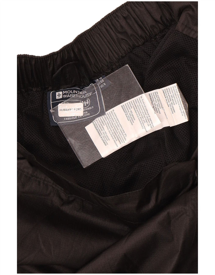 Mountain Warehouse Womens Waterproof Trousers UK 12 Medium  Black Polyester