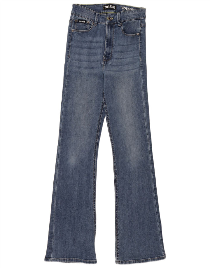 Dkny Womens Flared Jeans W27 L31 Blue Cotton