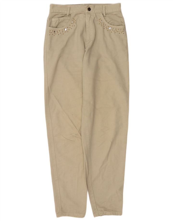 VINTAGE Womens Tapered Jeans W28 L32  Beige