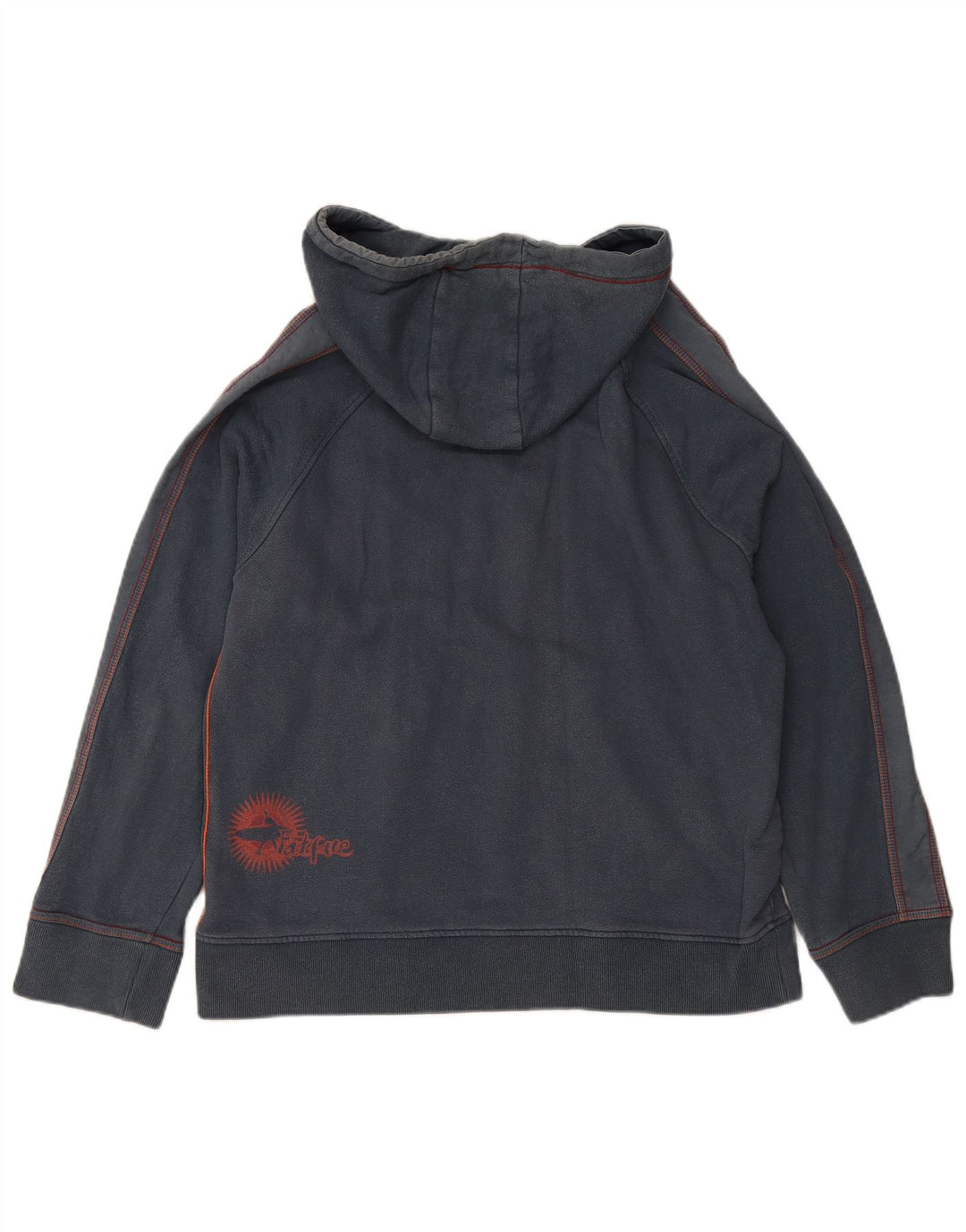 FAT FACE Mens Graphic Hoodie Jumper Medium Grey Cotton