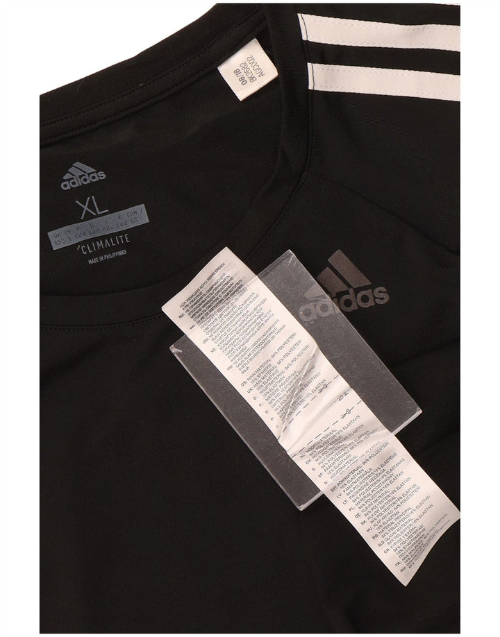 ADIDAS Womens Climalite T-Shirt Top UK 20/22 XL Black Polyester