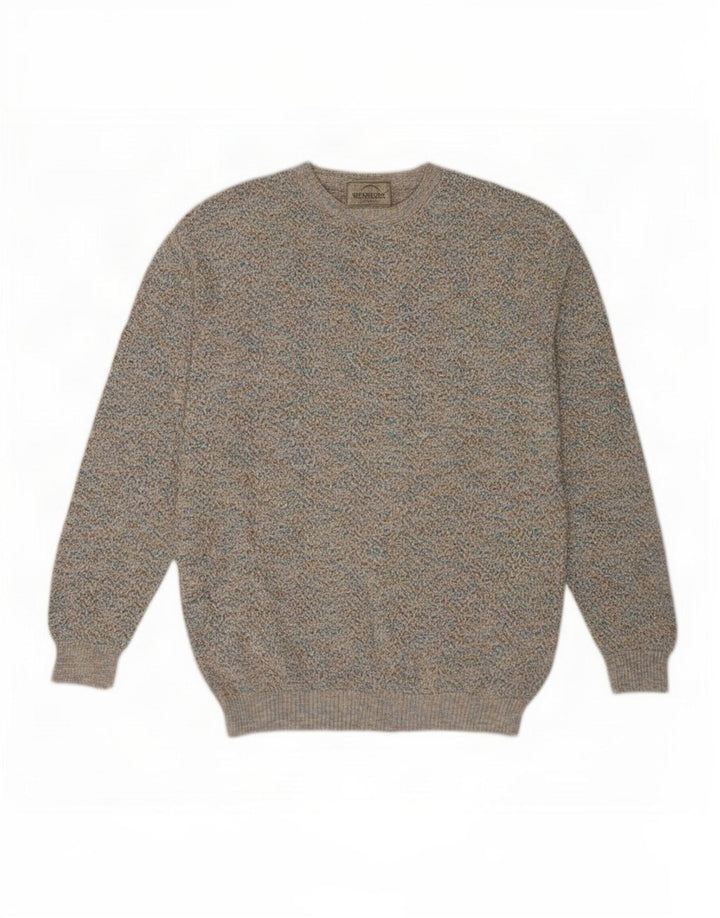Suspense Mens Boat Neck Jumper Sweater IT 48 Medium Multicoloured Flecked