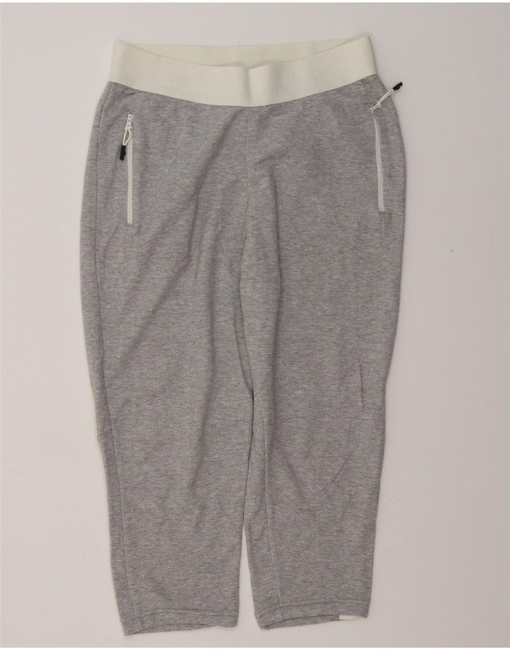 ADIDAS Womens Graphic Tracksuit Trousers Joggers UK 8/10 Small Grey