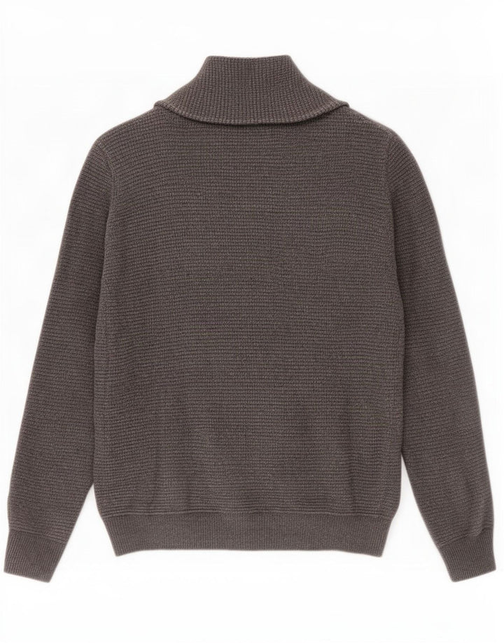 Jack & Jones Mens Cardigan Sweater Large Grey Cotton