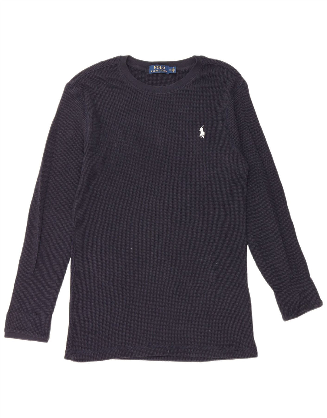 POLO RALPH LAUREN Mens Top Long Sleeve Medium Navy Blue Cotton