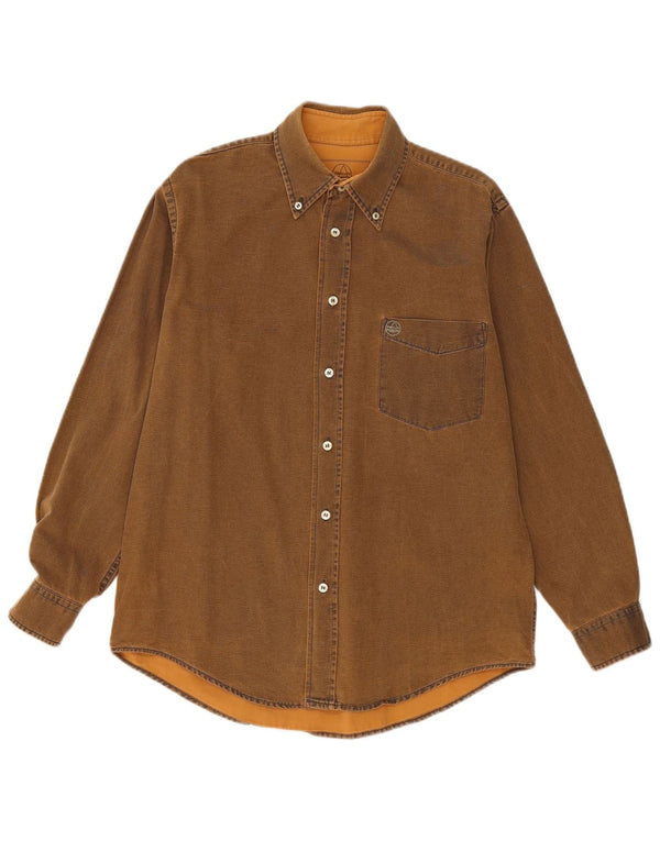 Murphy & Nye Mens Sailmakers Shirt Medium Brown Cotton