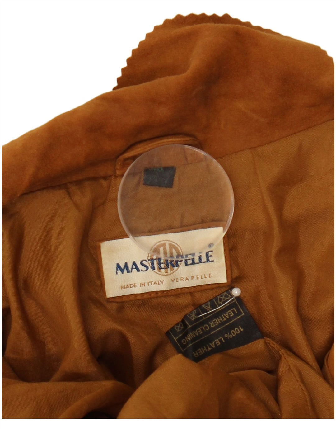 MASTERPELLE Womens Suede Jacket IT 48 XL Brown Leather