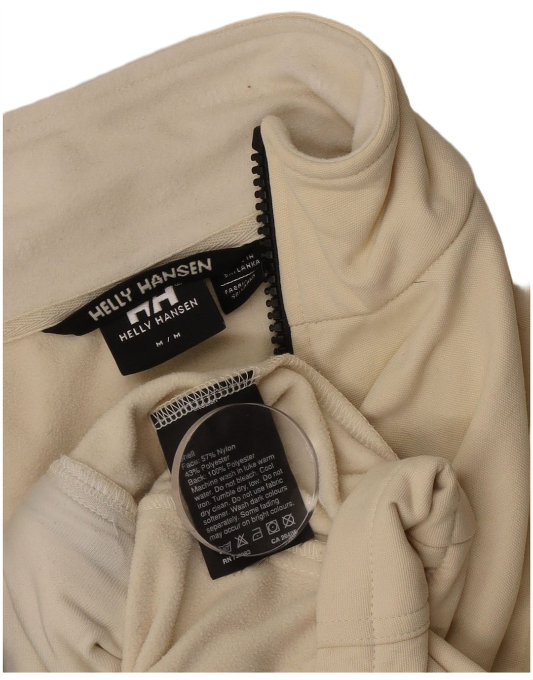 Helly Hansen Womens Tracksuit Top Jacket UK 14 Medium Beige Nylon