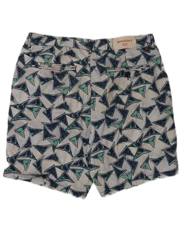 Farah Mens Chino Shorts W32 Medium  Multicoloured Geometric Cotton