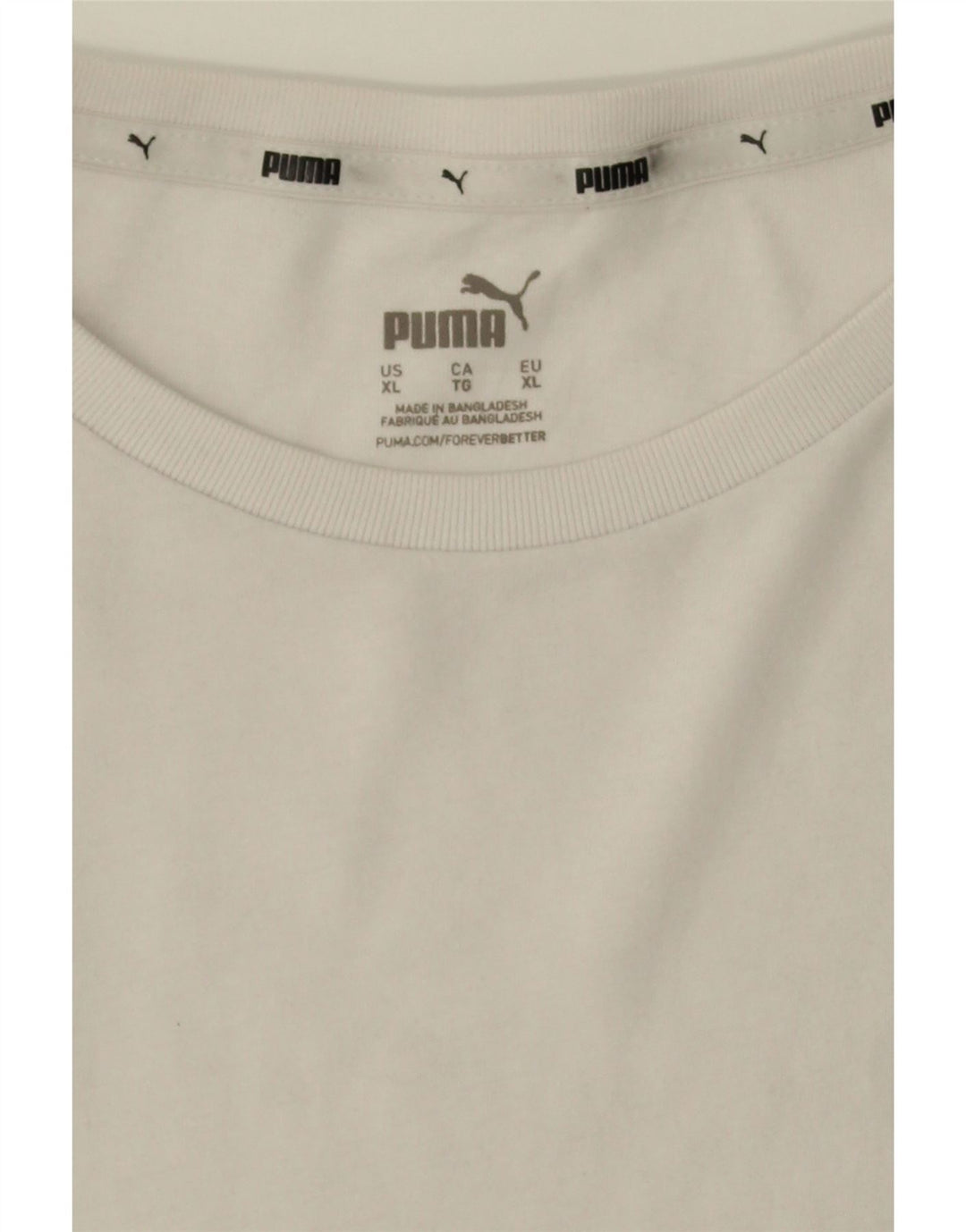 PUMA Mens T-Shirt Top XL White Cotton Vintage Puma and Second-Hand Puma from Messina Hembry 