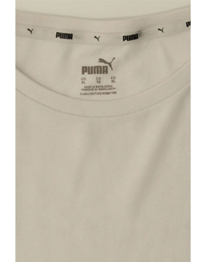 PUMA Mens T-Shirt Top XL White Cotton Vintage Puma and Second-Hand Puma from Messina Hembry 