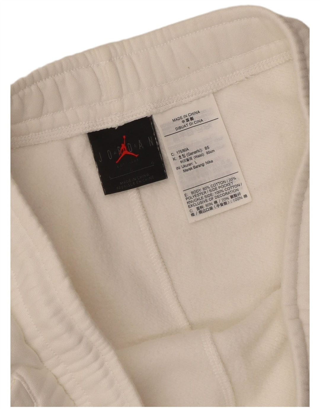 JORDAN Mens Graphic Sport Shorts Large  White Cotton
