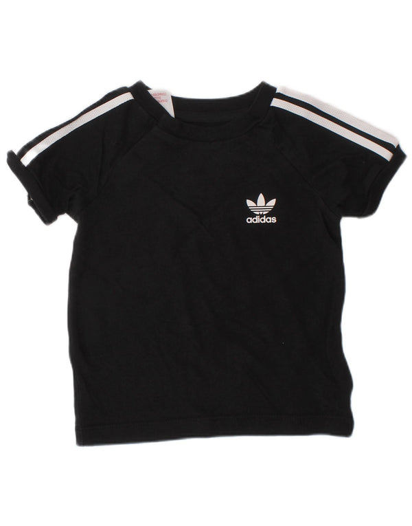ADIDAS Baby Boys T-Shirt Top 6-9 Months Black Cotton