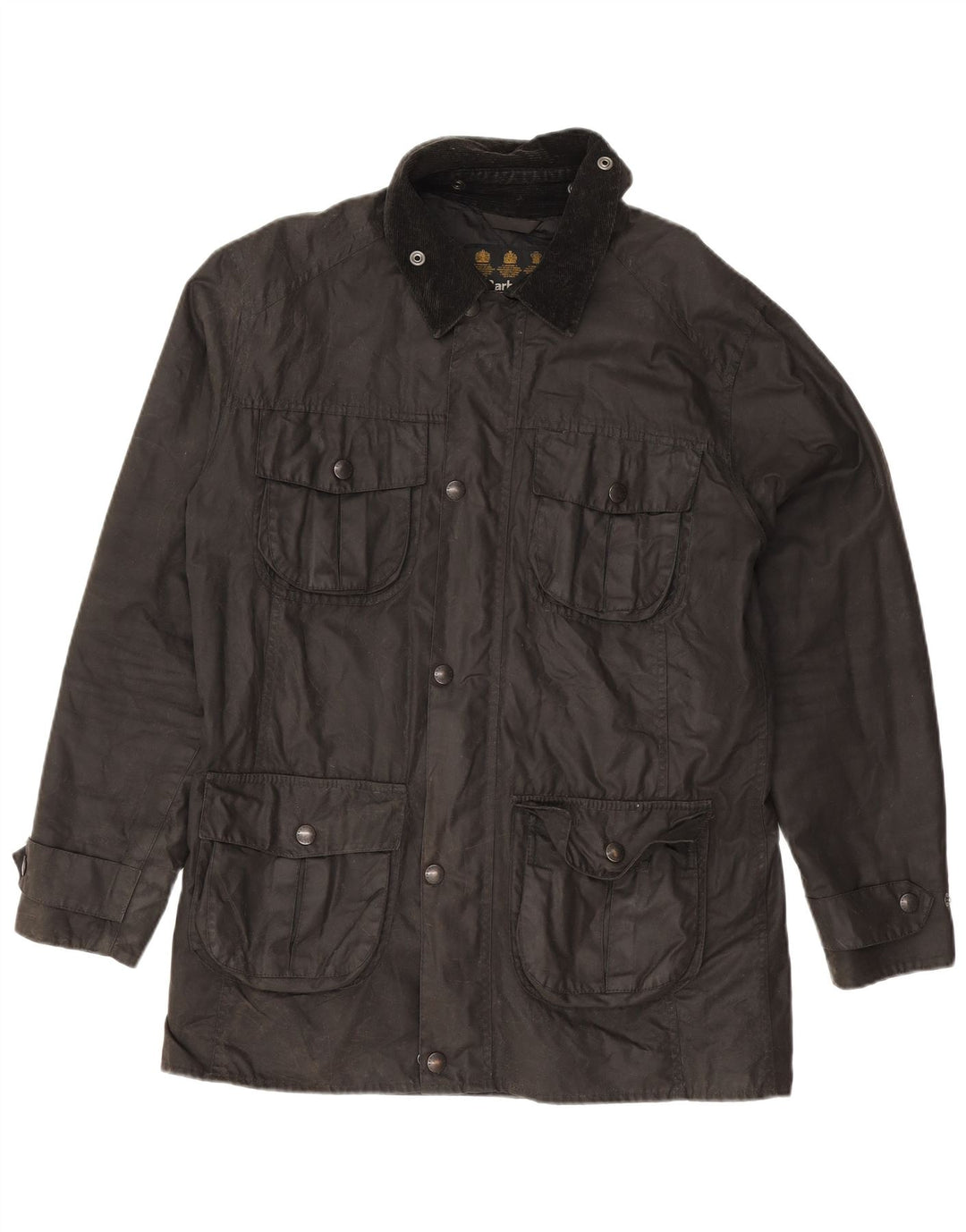 Barbour Mens Waxed Cotton Jacket UK 40 Large Black