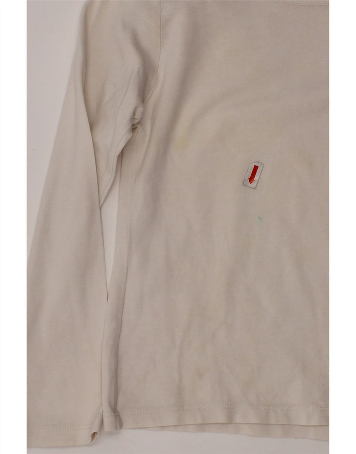 BURBERRY Girls Top Long Sleeve 5-6 Years White Check