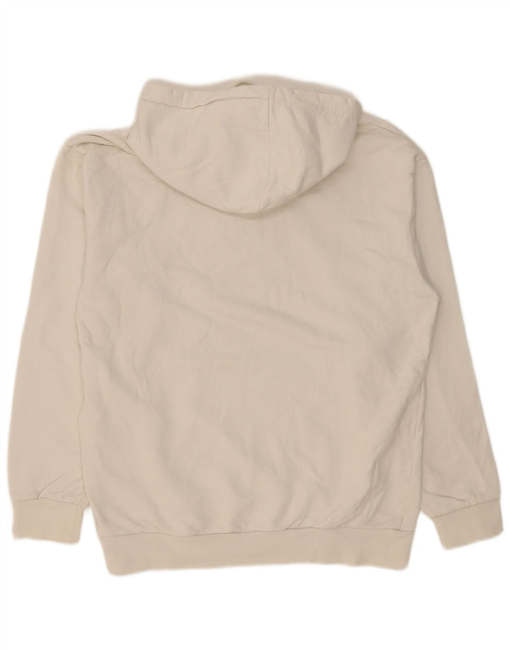 Zara Mens Hoodie Jumper Medium White Cotton