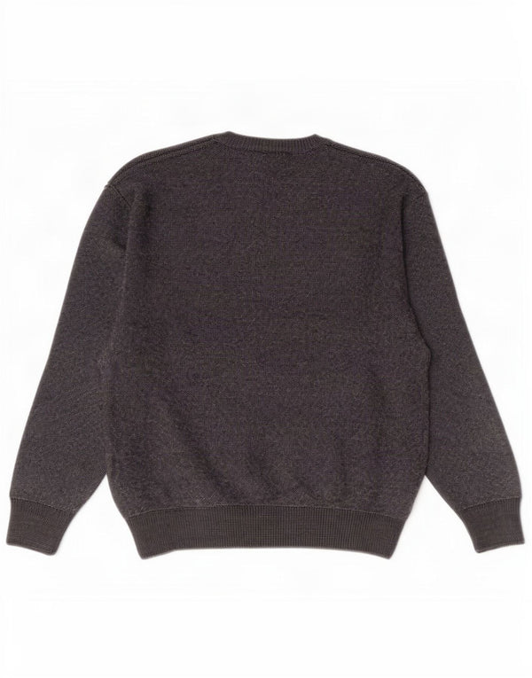 Marks & Spencer Mens V-Neck Jumper Sweater Medium Grey Acrylic