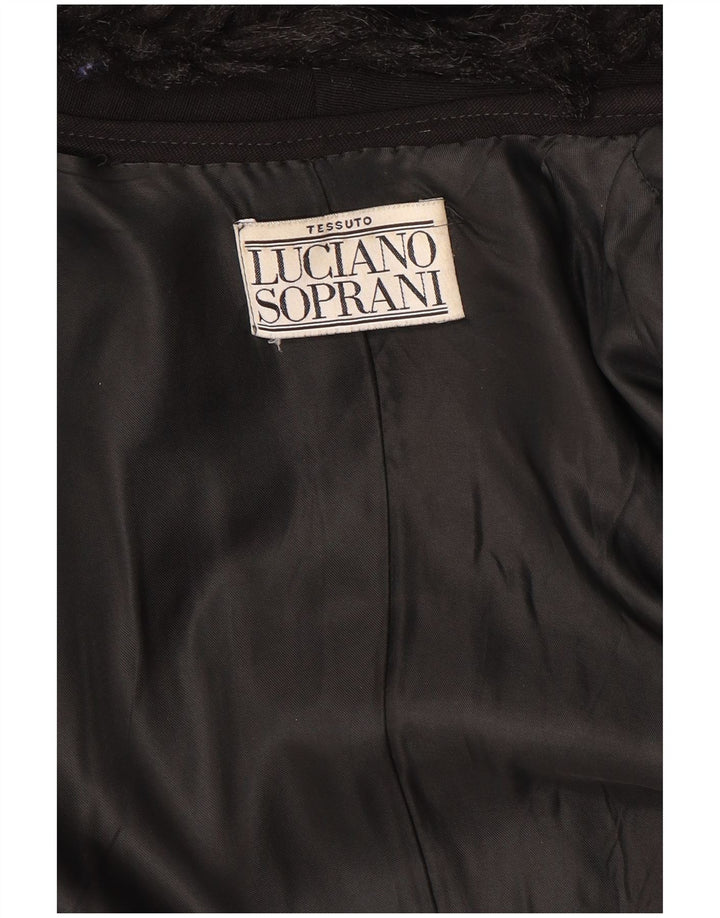 LUCIANO SOPRANI Womens 3 Button Blazer Jacket UK 16 Large Black