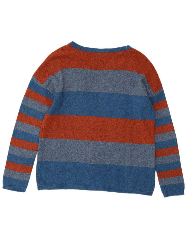 SEASALT CORNWALL Womens Boat Neck Jumper Sweater UK 10 Small Blue Striped