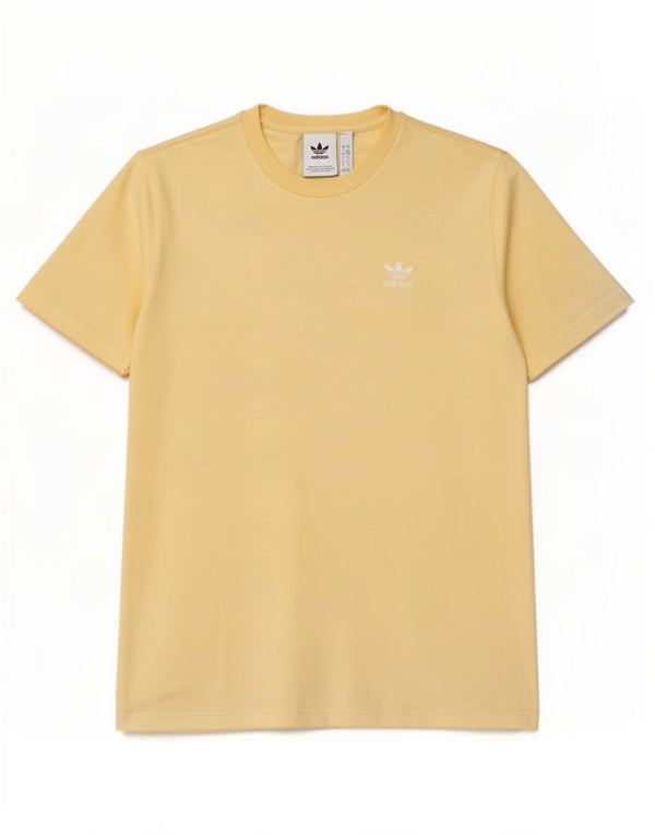 Adidas Mens T-Shirt Top Small Yellow Cotton