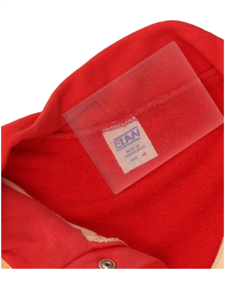 Vintage Mens Full Tracksuit EU 48 Medium  Red Colourblock Cotton