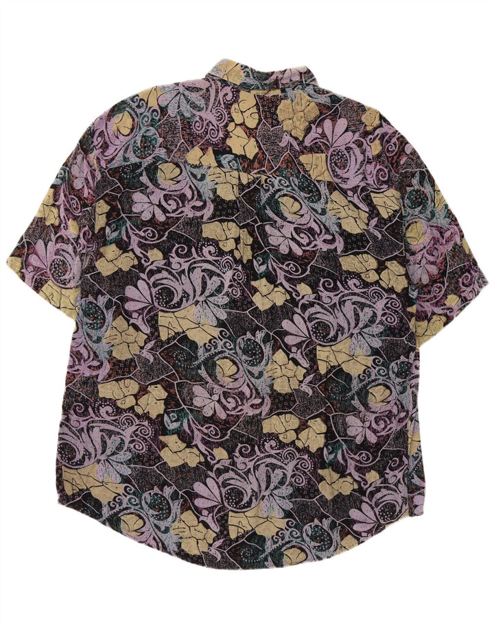 ORSO POETA  Mens Short Sleeve Shirt 2XL Multicoloured Paisley Viscose