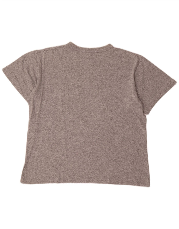 Champion Mens Graphic T-Shirt Top Large Grey Acrylic