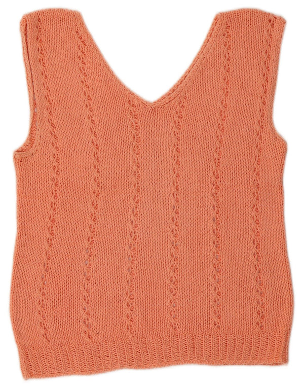 VINTAGE Womens Vest Tank Top UK 14 Medium Pink