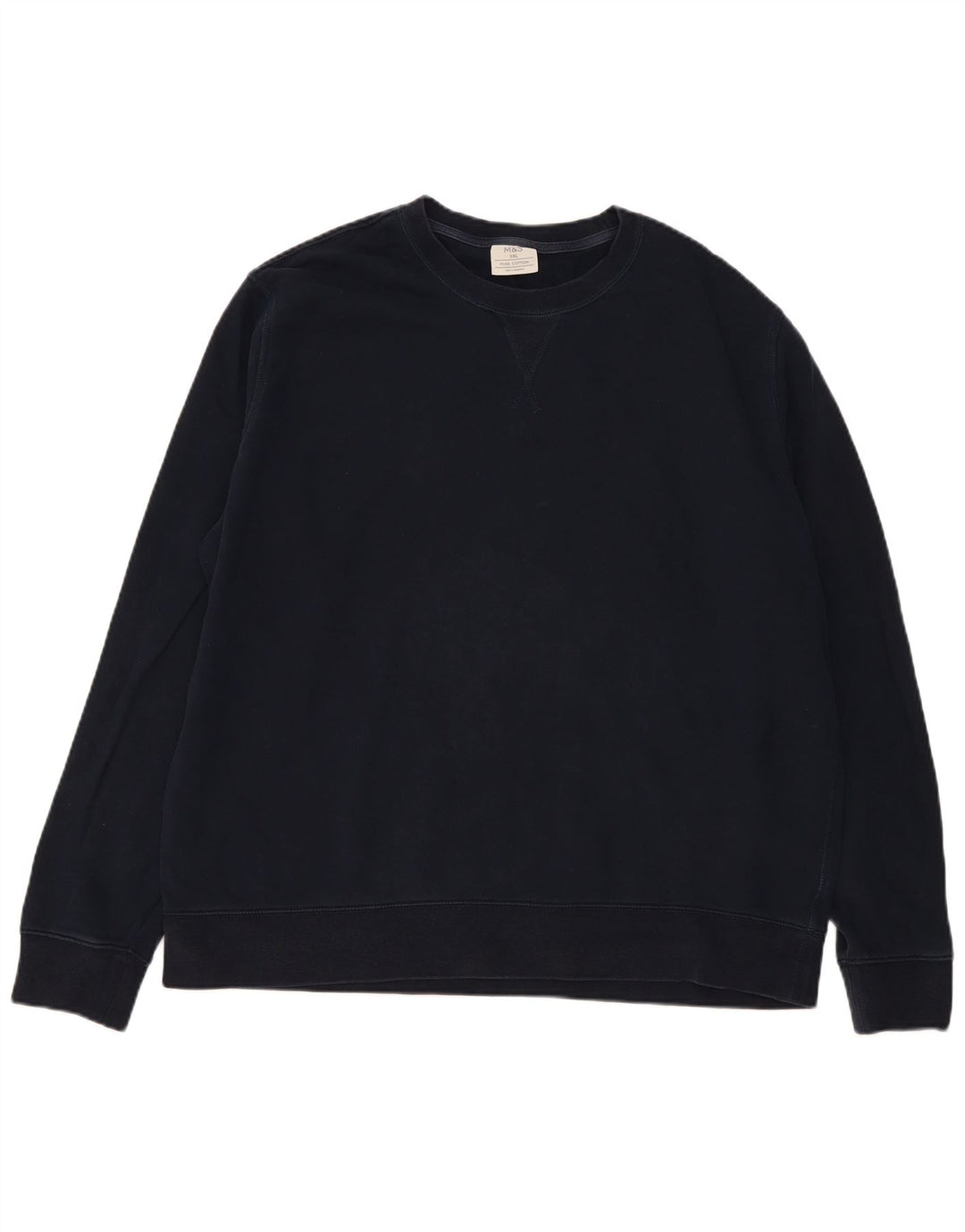 Marks & Spencer Mens Regular Fit Sweatshirt Jumper 3XL Navy Blue Cotton
