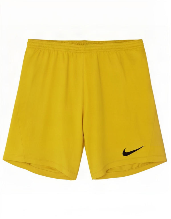 Nike Mens Dri Fit Slim Sport Shorts Small Yellow Polyester