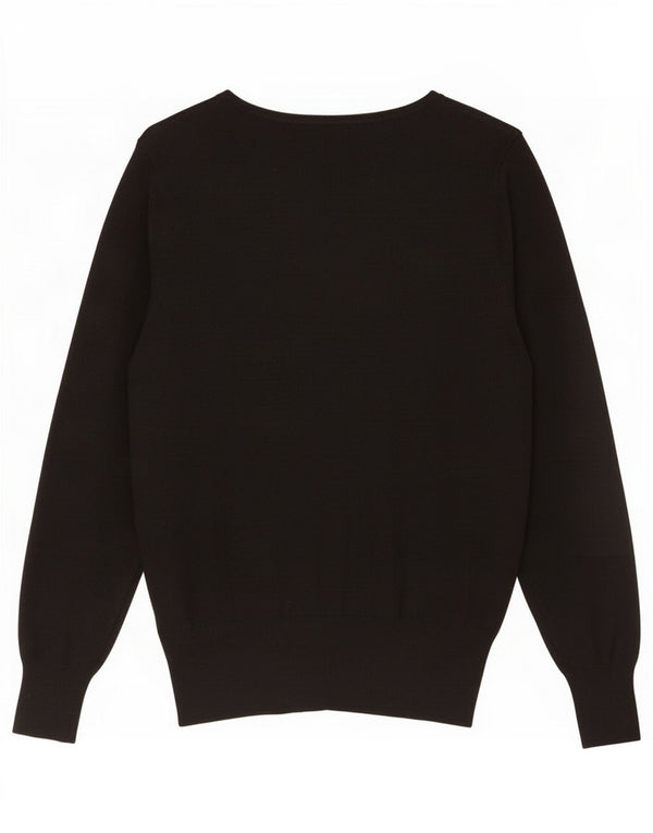 Marks & Spencer Womens Cardigan Sweater UK 16 Large Black Spotted Viscose