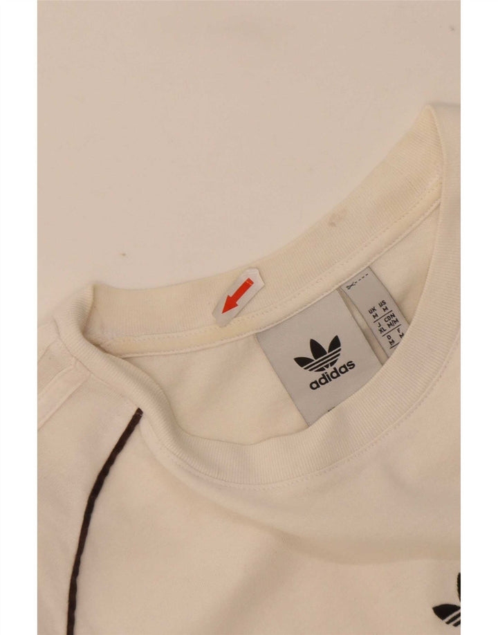 Adidas Mens Graphic T-Shirt Top Medium White