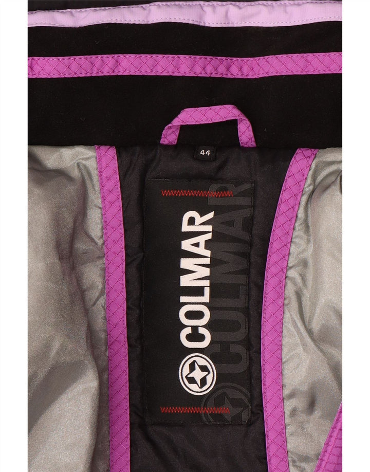 Colmar Womens Hooded Ski Jacket EU 44 Medium Purple Colourblock