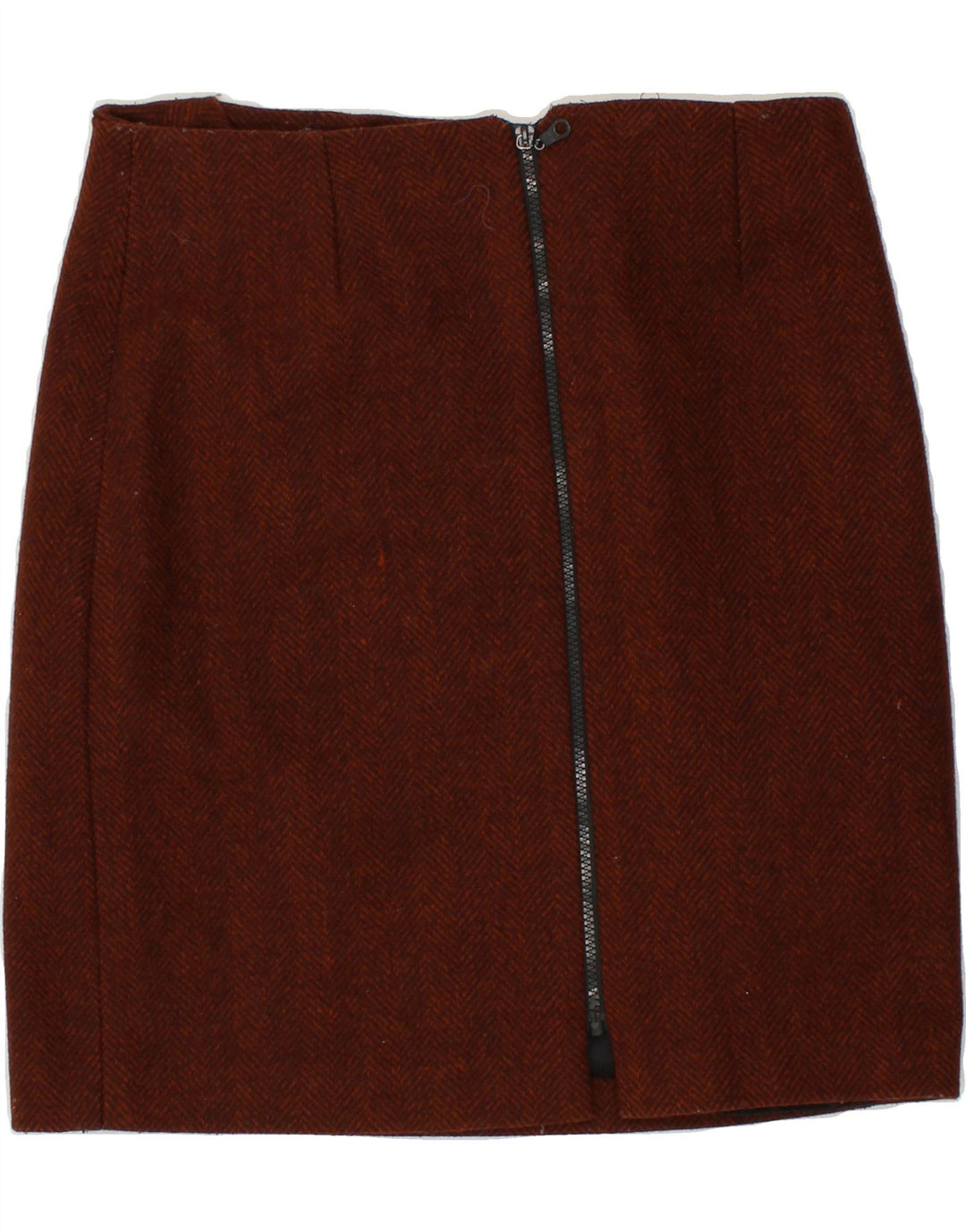 VINTAGE Womens Pencil Skirt W32 Large Maroon Herringbone Vintage Vintage and Second-Hand Vintage from Messina Hembry 