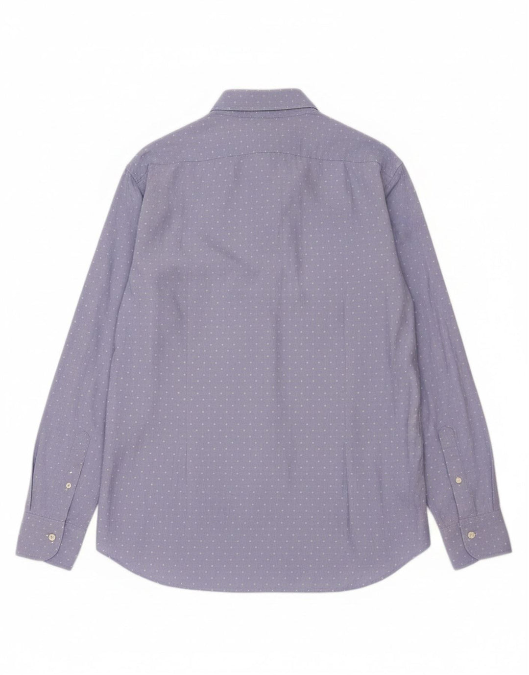 GUTTERIDGE Mens Shirt Size 15 1/2 40 Medium Blue Spotted Cotton