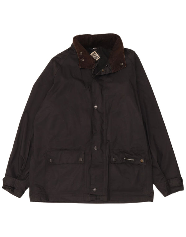 Tucano Urbano Mens Hooded Rain Jacket UK 38 Medium Black Nylon