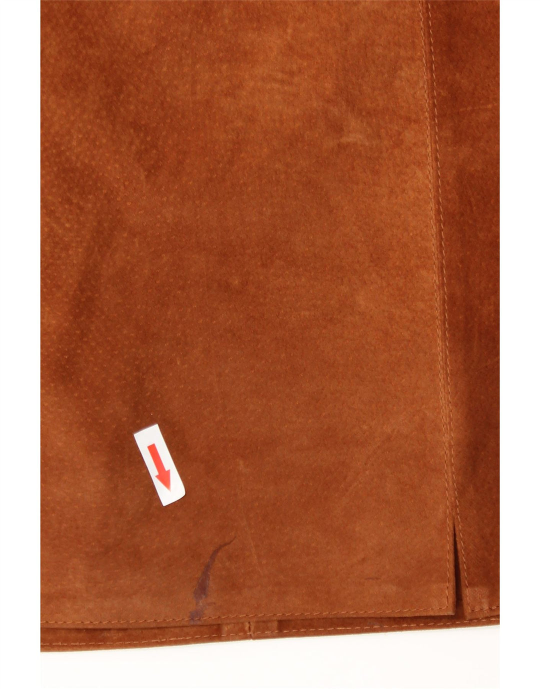 Vintage Womens Suede Skirt W28 Medium Brown Leather