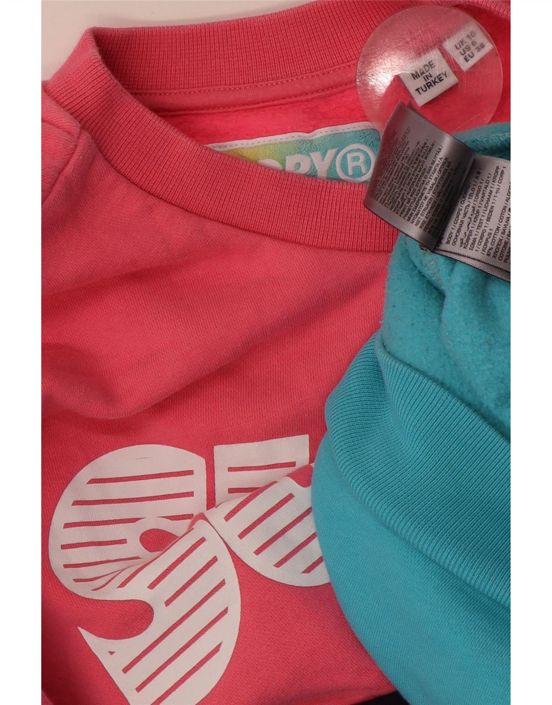 SUPERDRY Womens Oversized Sweatshirt Jumper UK 10 Small  Multicoloured