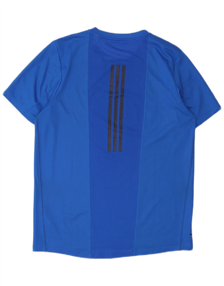 Adidas Mens Graphic T-Shirt Top Large Blue Polyester