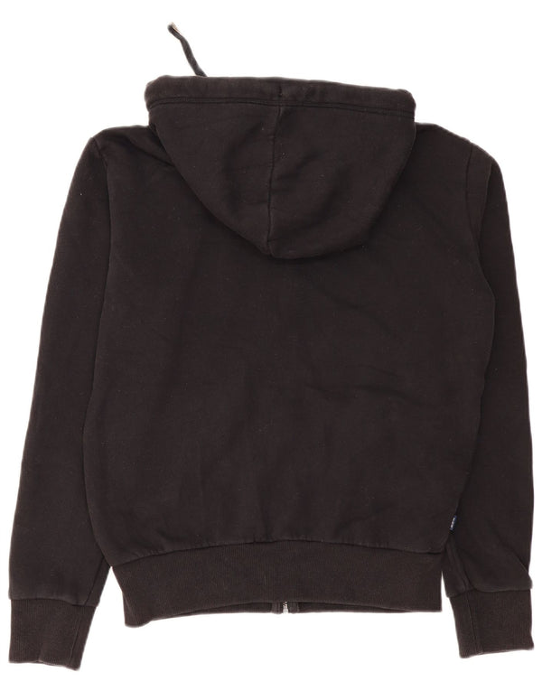 Superdry Mens Zip Hoodie Sweater Small Black Cotton
