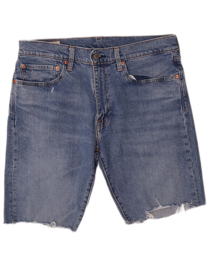 Levi's Mens 512 Denim Shorts W34 Large Blue Cotton