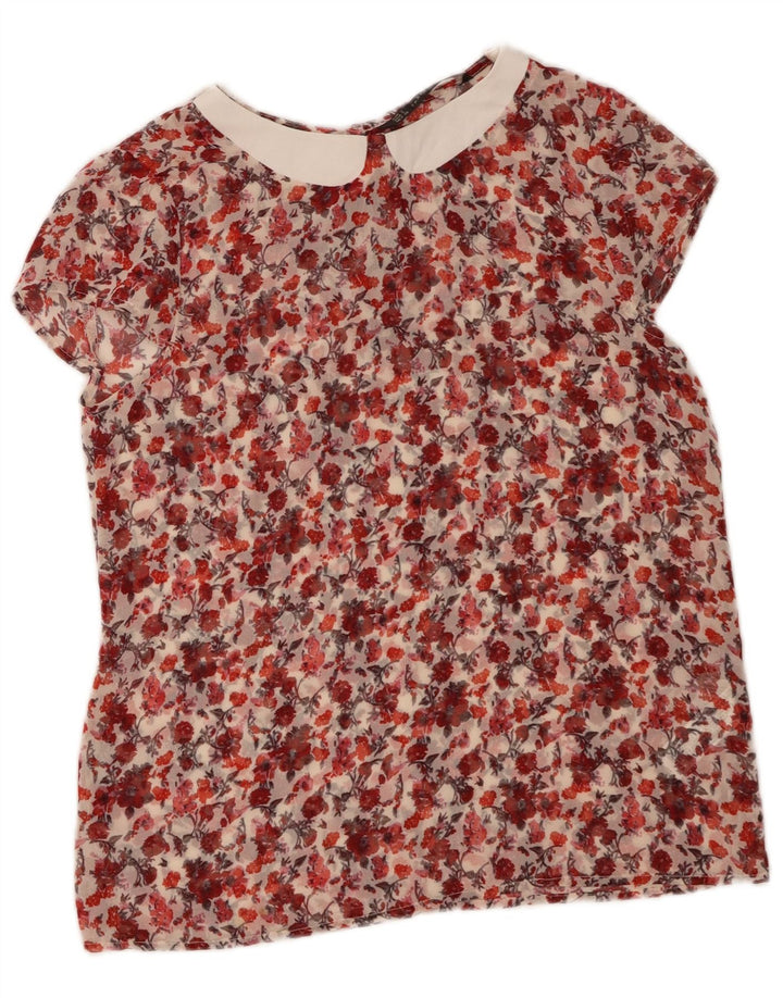 ZARA Womens Trafaluc Blouse Top UK 10 Small Multicoloured Floral Polyester