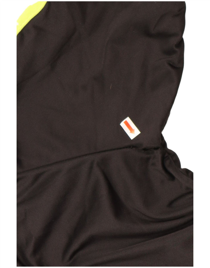 KAPPA Boys Graphic Tracksuit Top Jacket 15-16 Years Black Colourblock